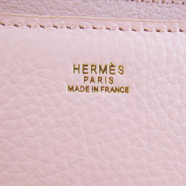 7A Hermes Constance Togo Leather Single Bag Pink Gold Hardware H020